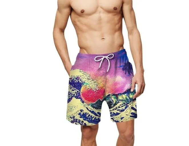 3d Printed Beach Shorts Trunks