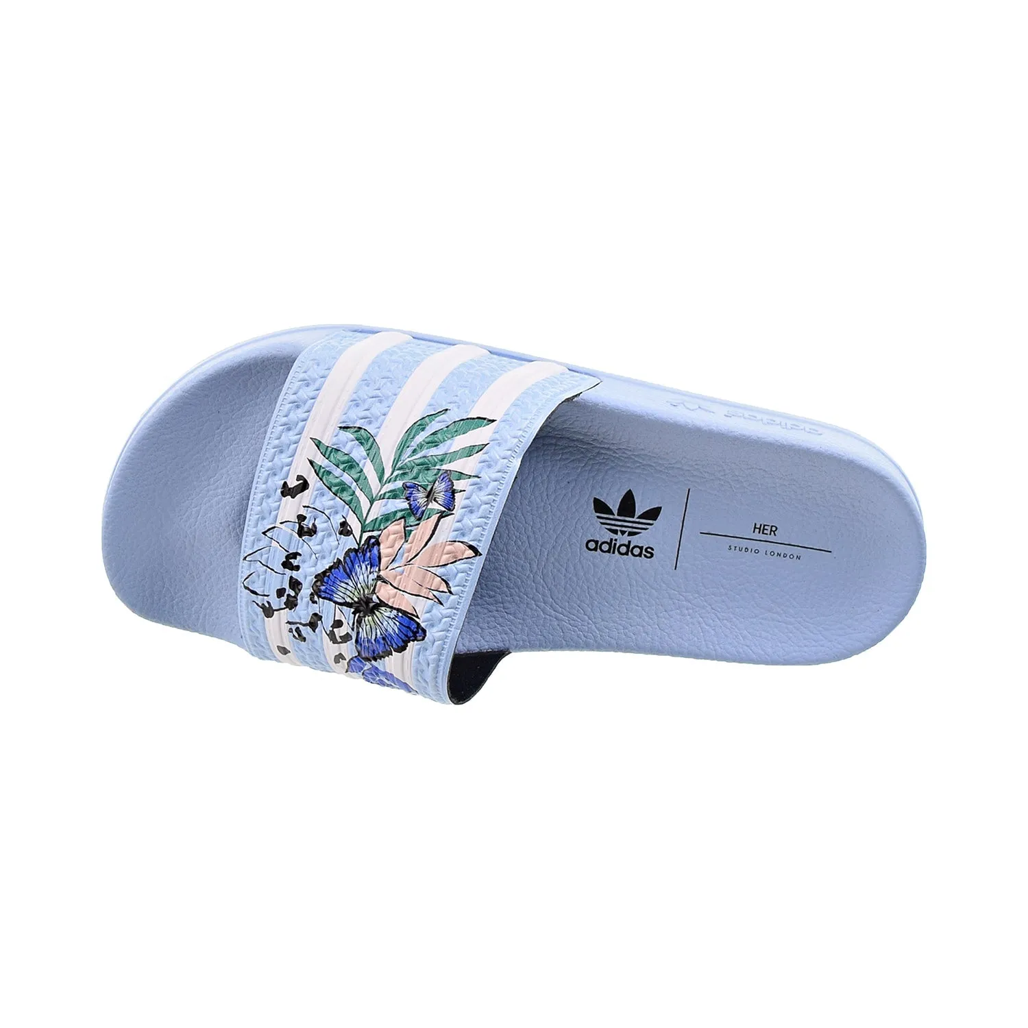 Adidas Adilette Big Kids' Slides Clear Sky-Cloud White
