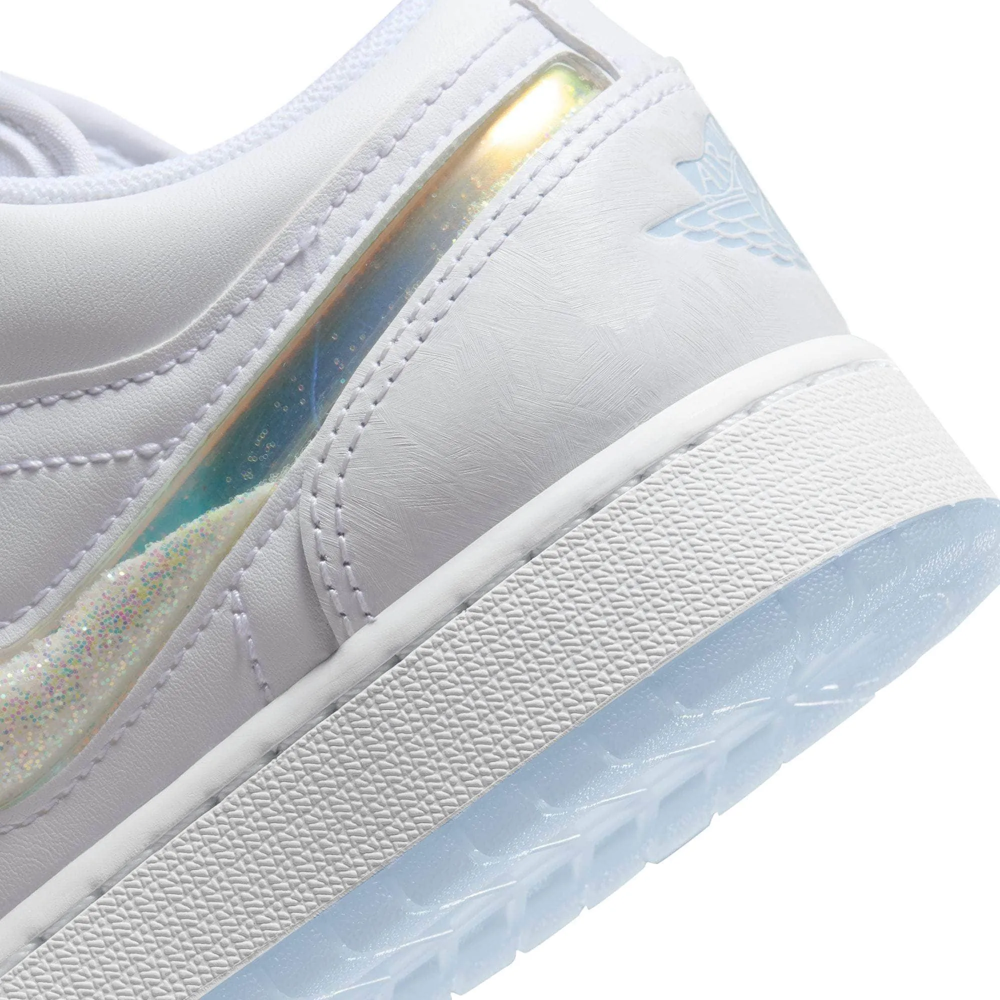 Air Jordan 1 Low "Glitter Swoosh" - Boy's Grade School