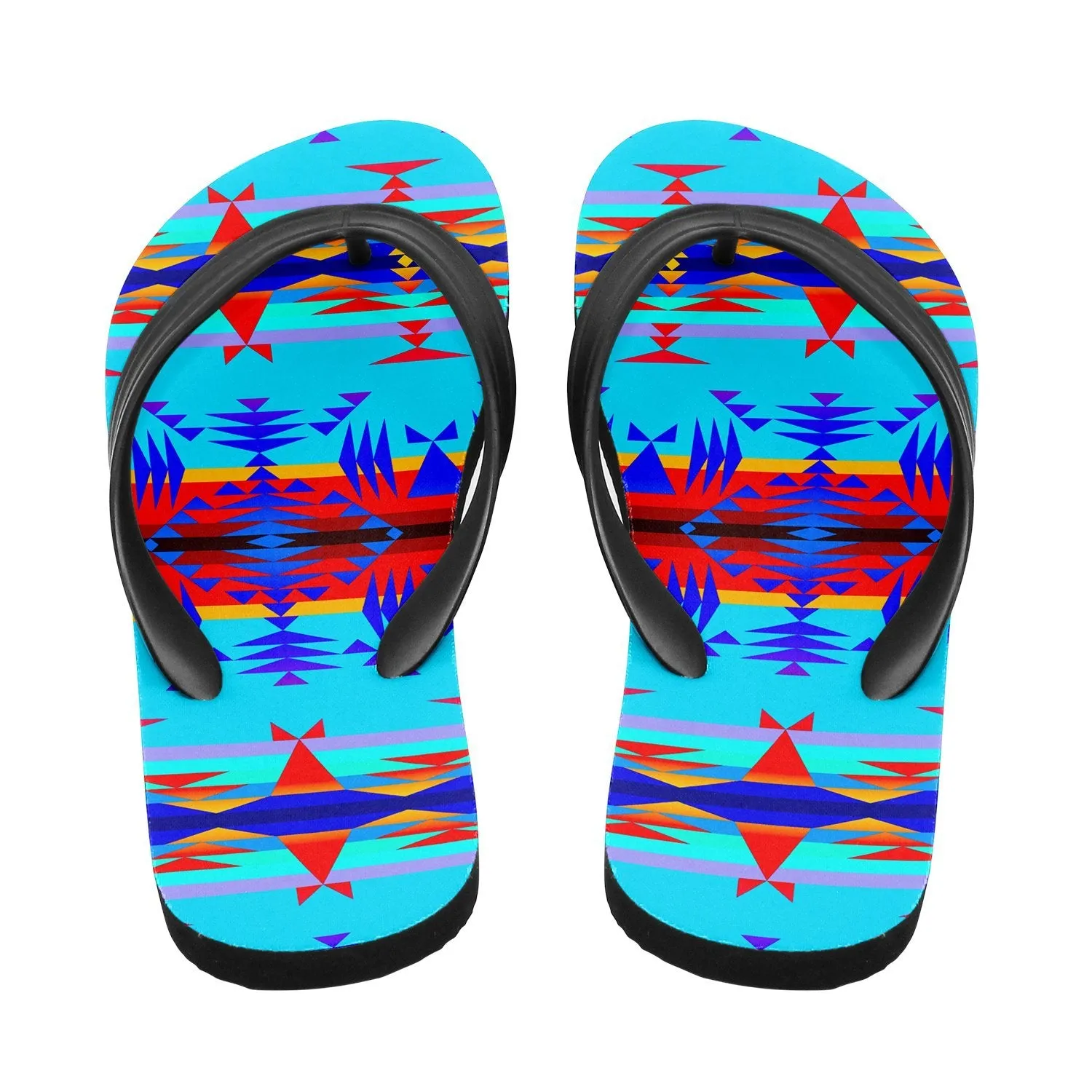 Between the Mountains Blue Flip Flops