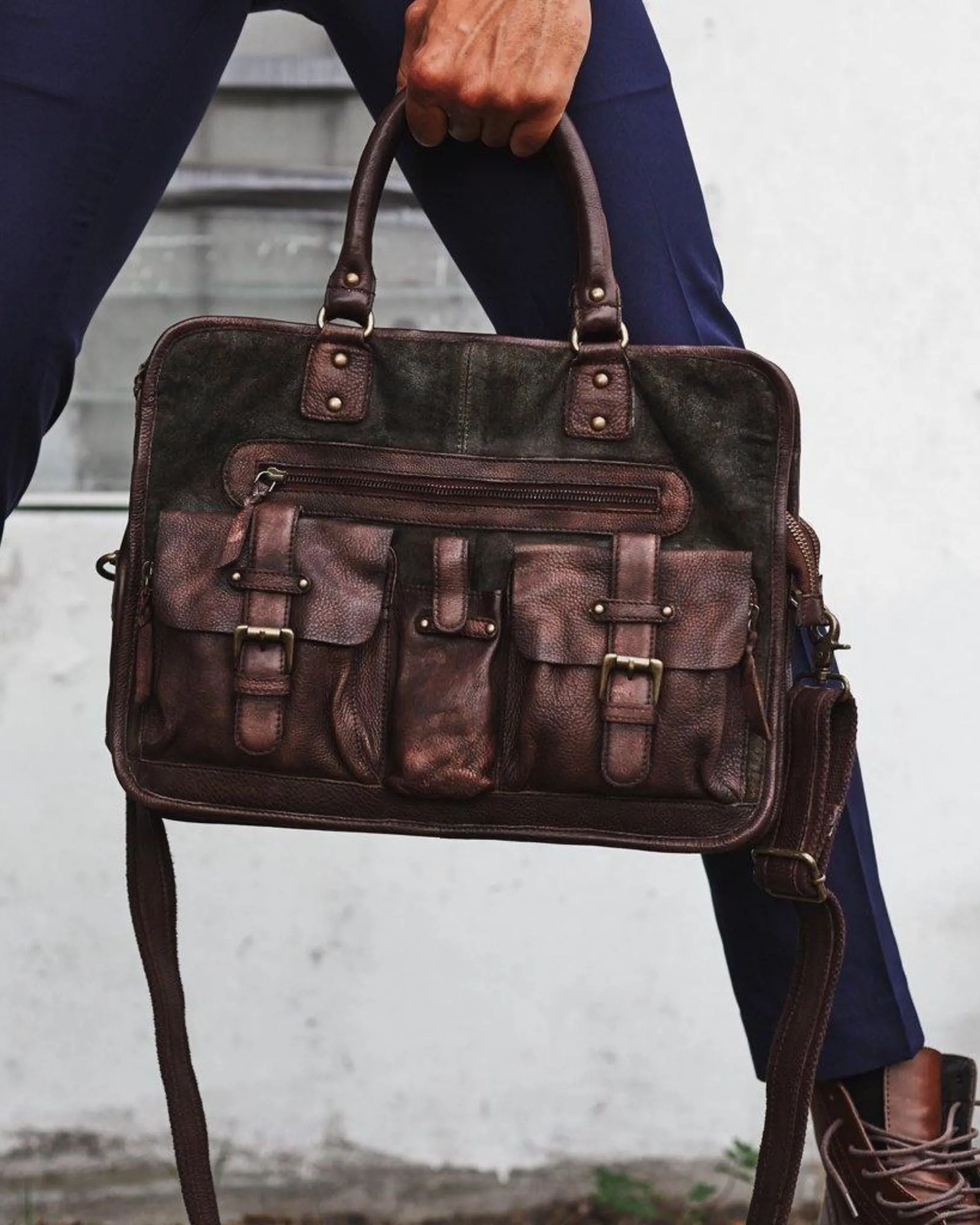 Boomsma | Leather Messenger Bag | Laptop Briefcase