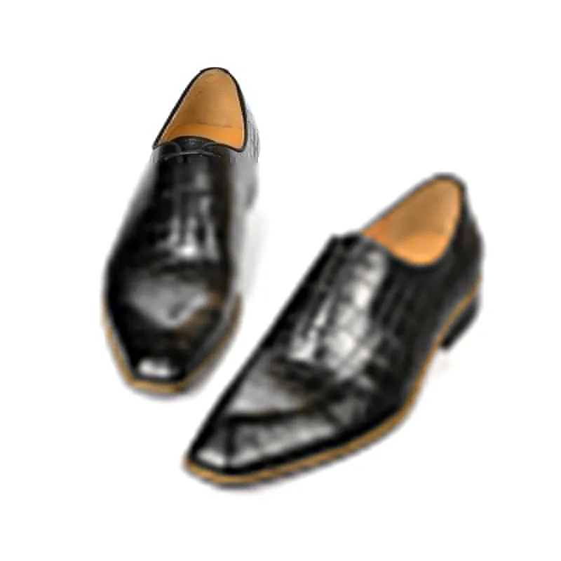 Goldara Croc-Texture Oxfords
