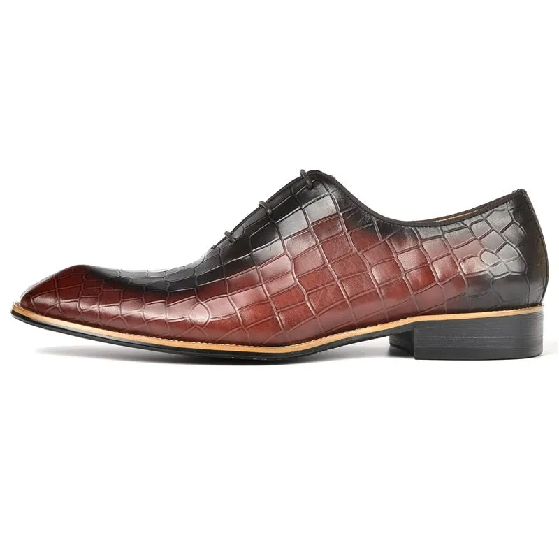 Goldara Croc-Texture Oxfords