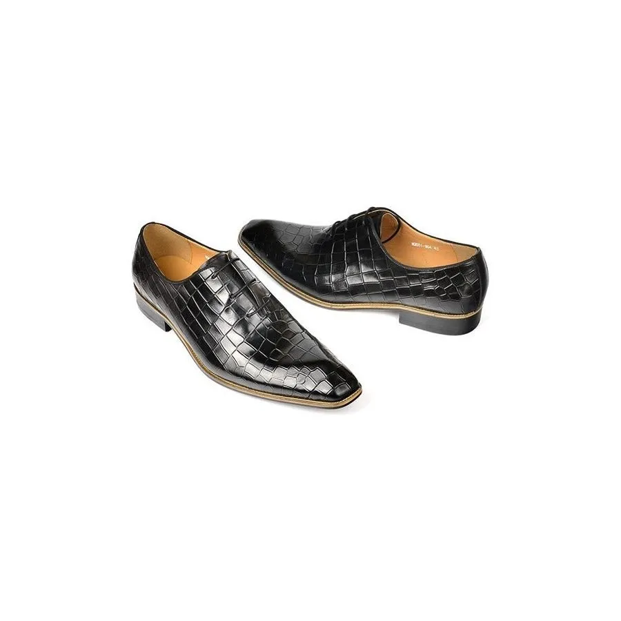 Goldara Croc-Texture Oxfords