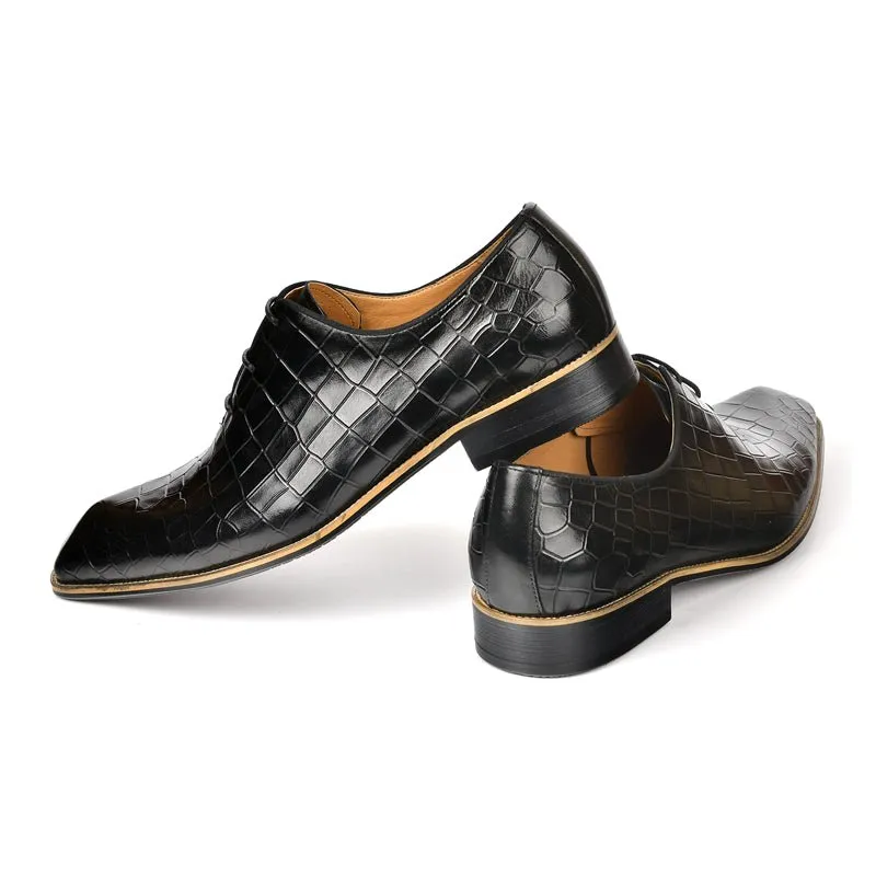 Goldara Croc-Texture Oxfords