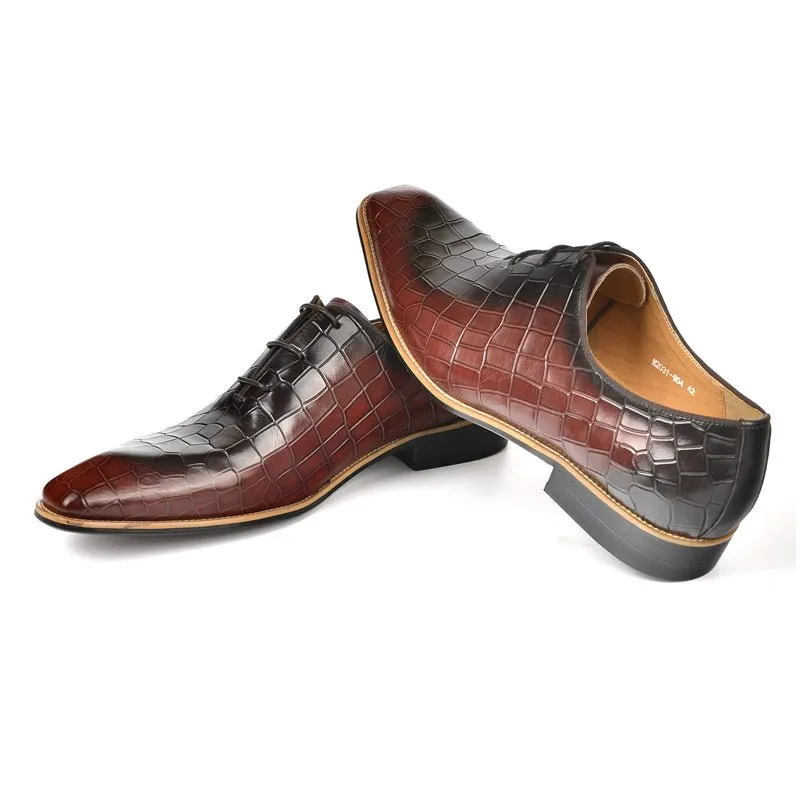 Goldara Croc-Texture Oxfords