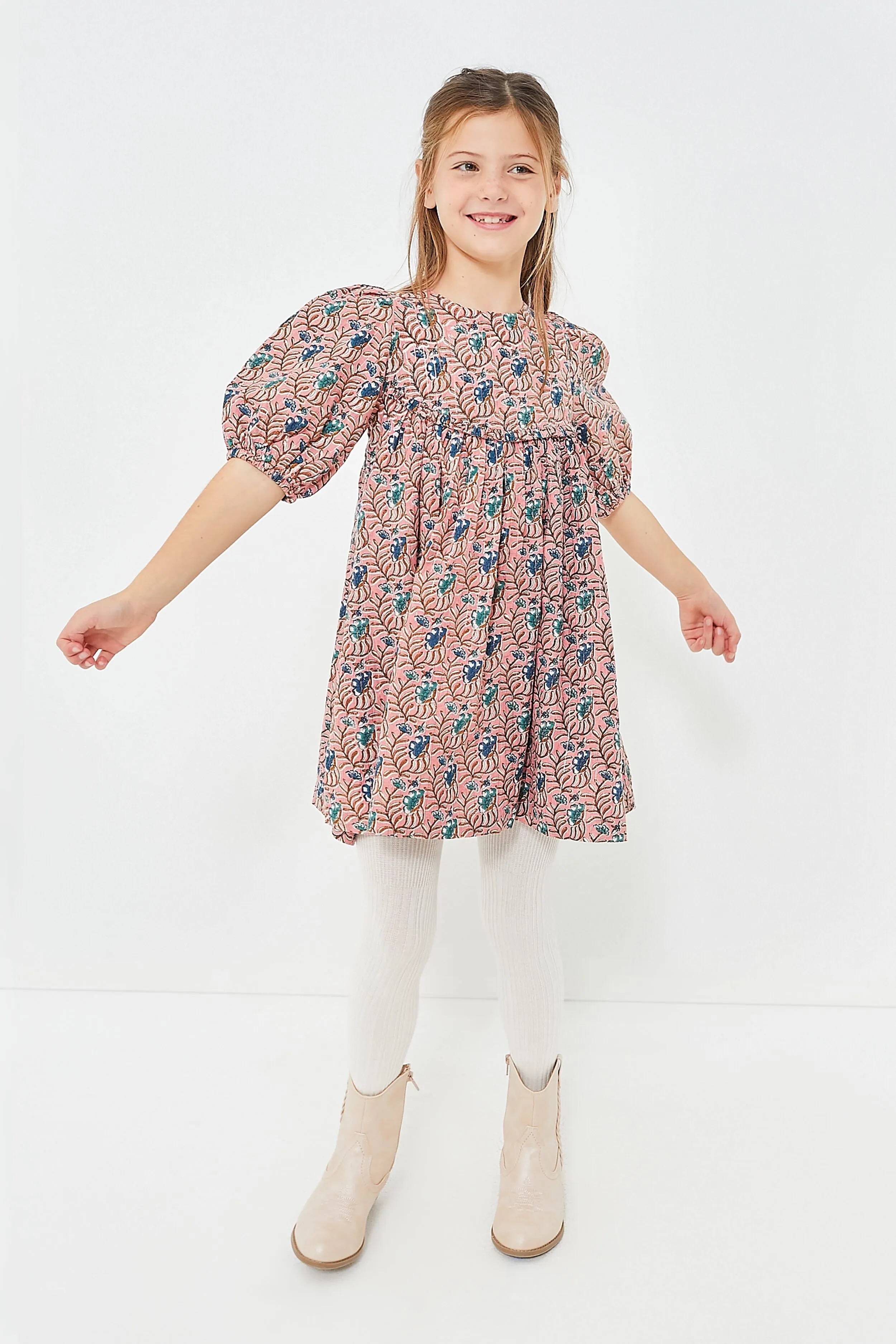 Mauveglove Vine Floral Rowan Dress