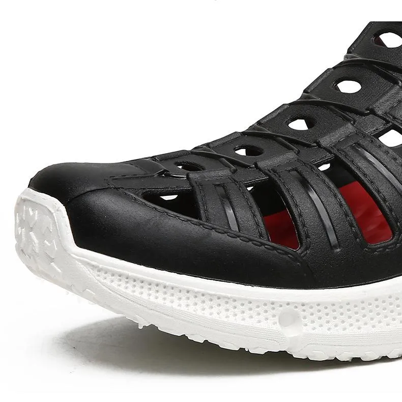 Men's fashion closed toe hollow water shoes