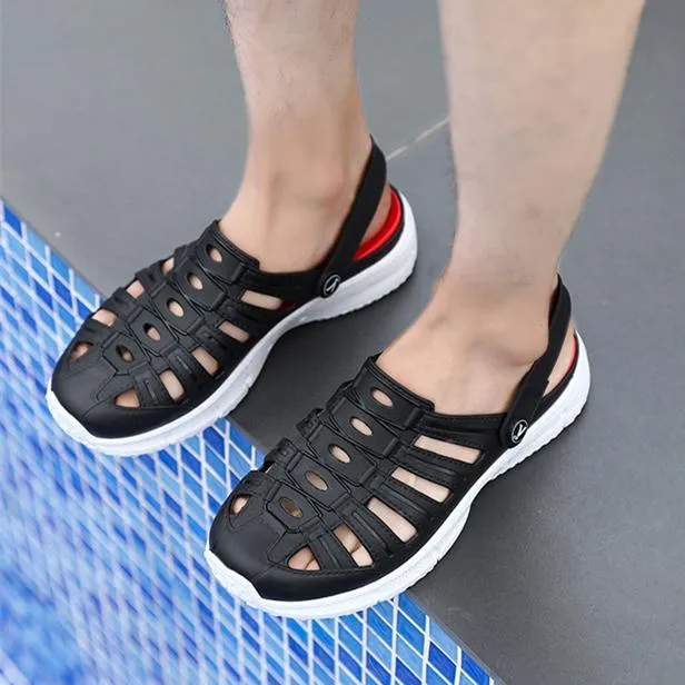 Men's fashion closed toe hollow water shoes