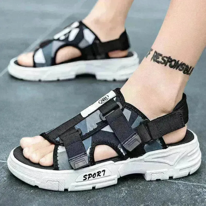 Outer Wear Sandals Men's Vietnamese Thick-soled Anti-slip Beach Shoes