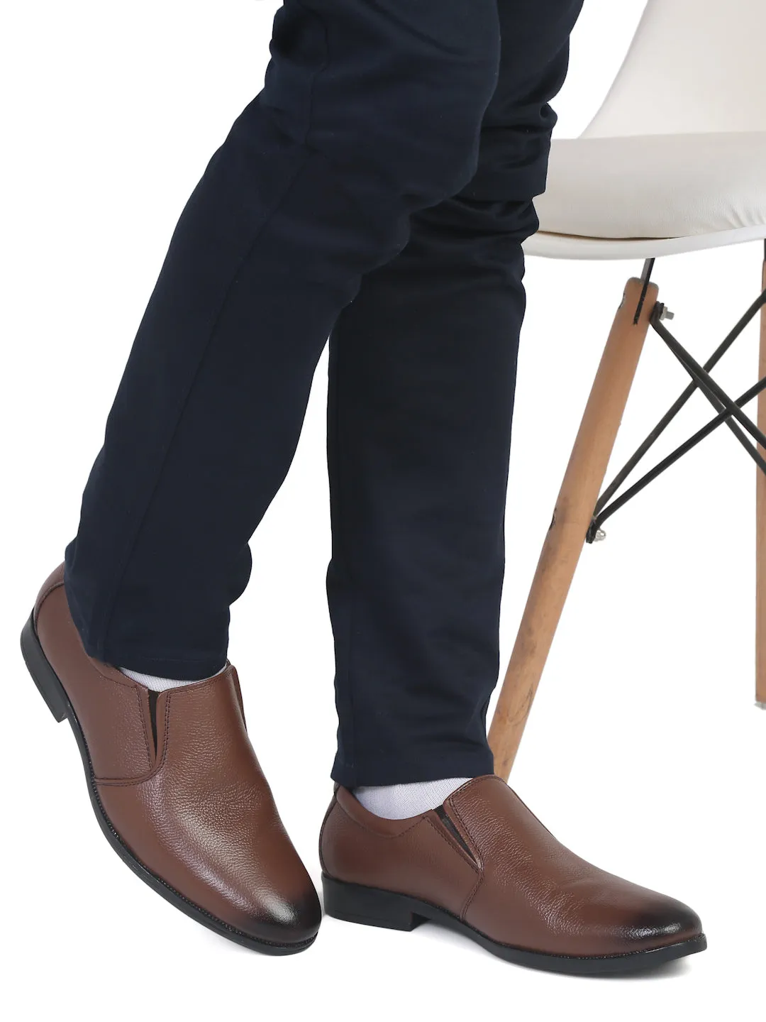 Pelle Albero Brown Mens Genuine Leather Formal Shoes