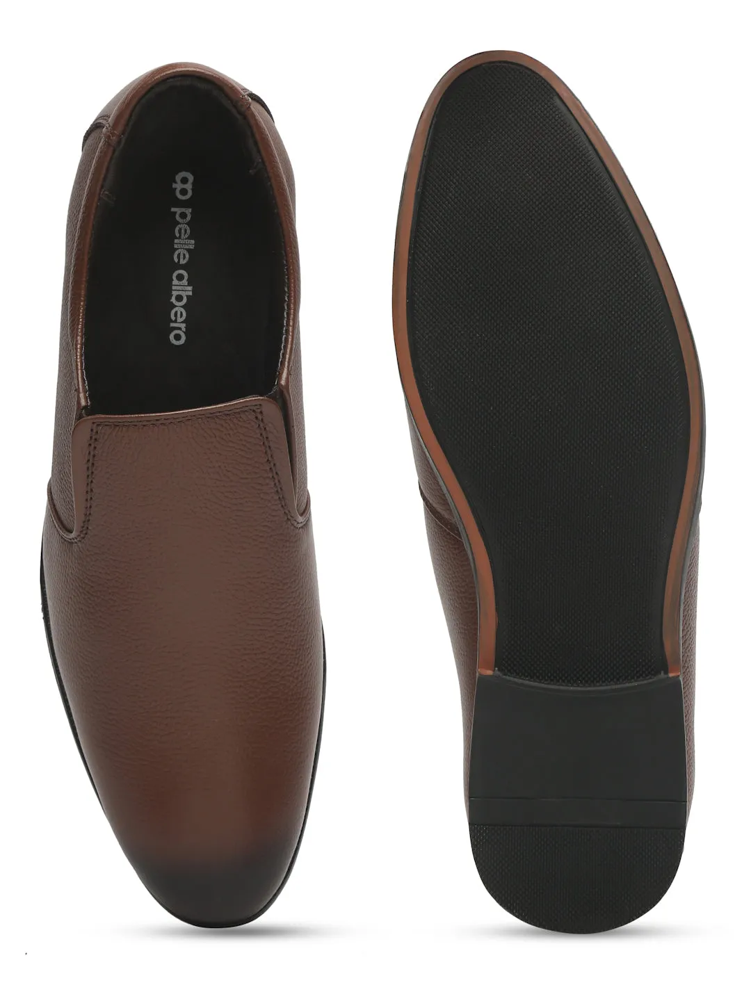 Pelle Albero Brown Mens Genuine Leather Formal Shoes