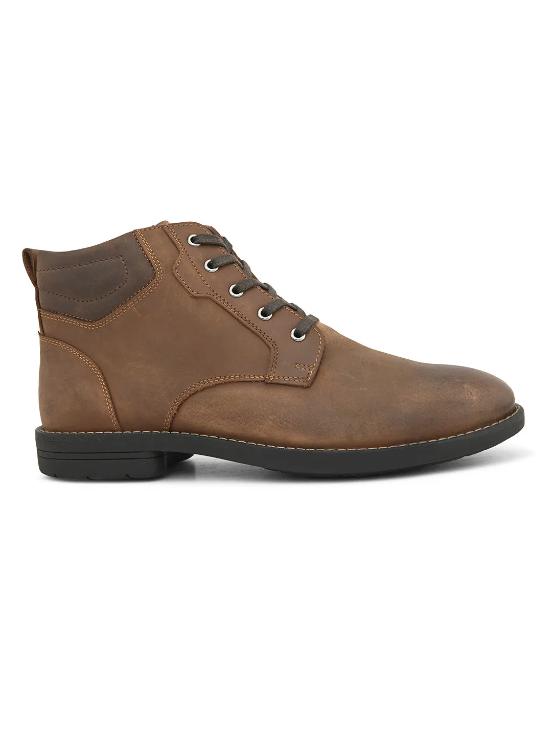 Pelle Albero Men Tan Solid Leather Formal Boots