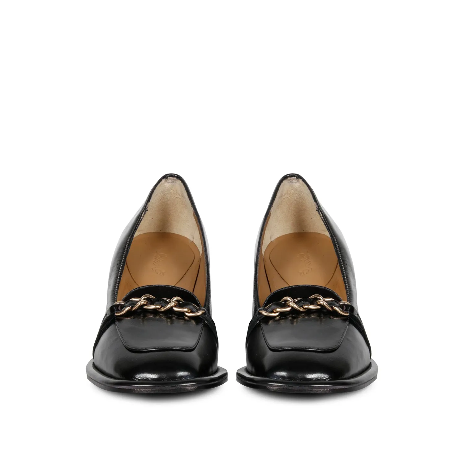 Saint Mirielle Black Patent Leather Handcrafted Moccasins