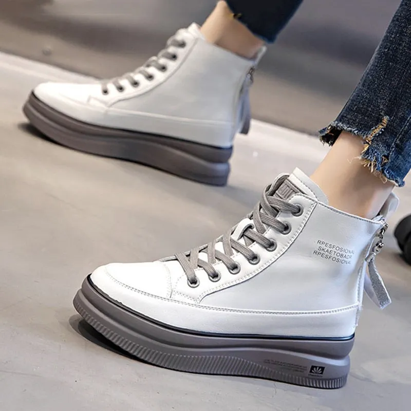 StreetStyle Sky-High: Platform Leather Sneakers 2023/2024