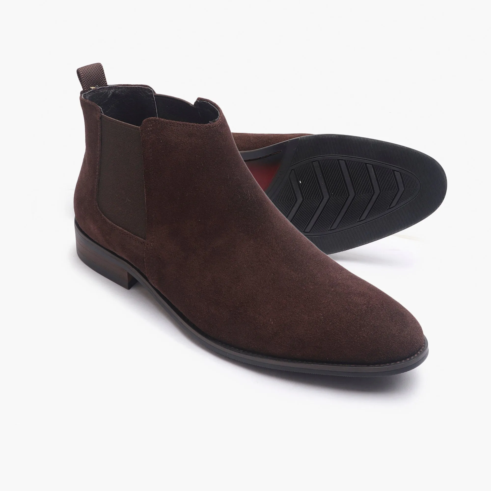 Suede Leather Chelsea Boots