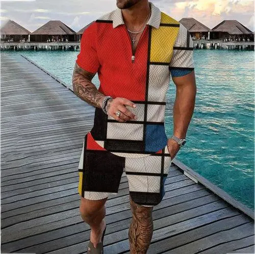 Summer Men's Sports Patchwork
