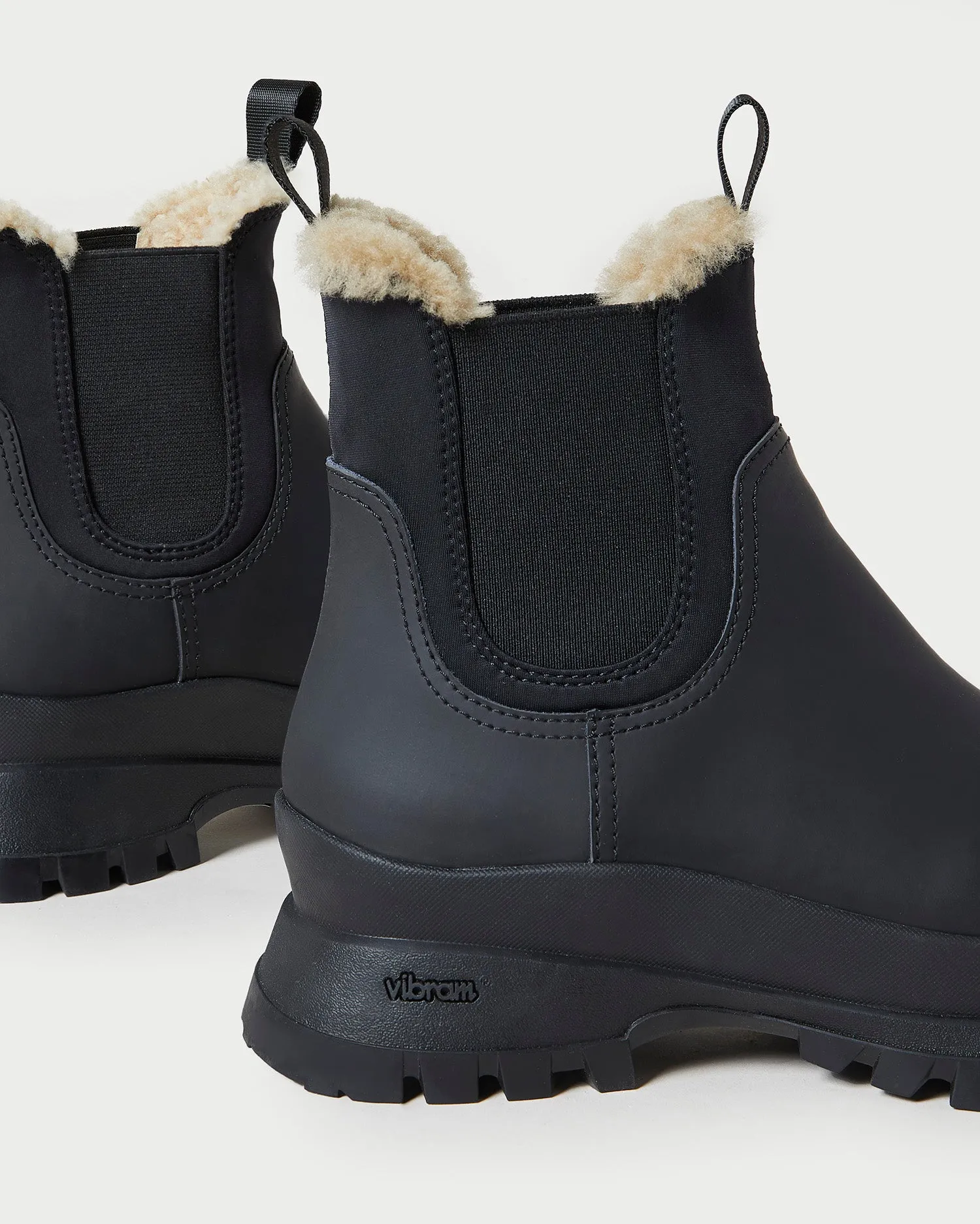 Tara Black Shearling-Lined Boot