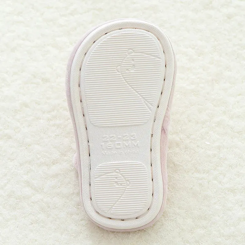 Toddler Shoes Winter Baby Home Slippers Girls Strawberry Warm Cotton Slippers Indoor Antislip Slides Kids Boy Pantufa Infantil