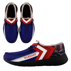 Unique Gift,Personalized Flag Sneakers, Custom Patriotic Fur Lining Loafer Shoes, Best Gift for Vateran.FN042-24020295-8b
