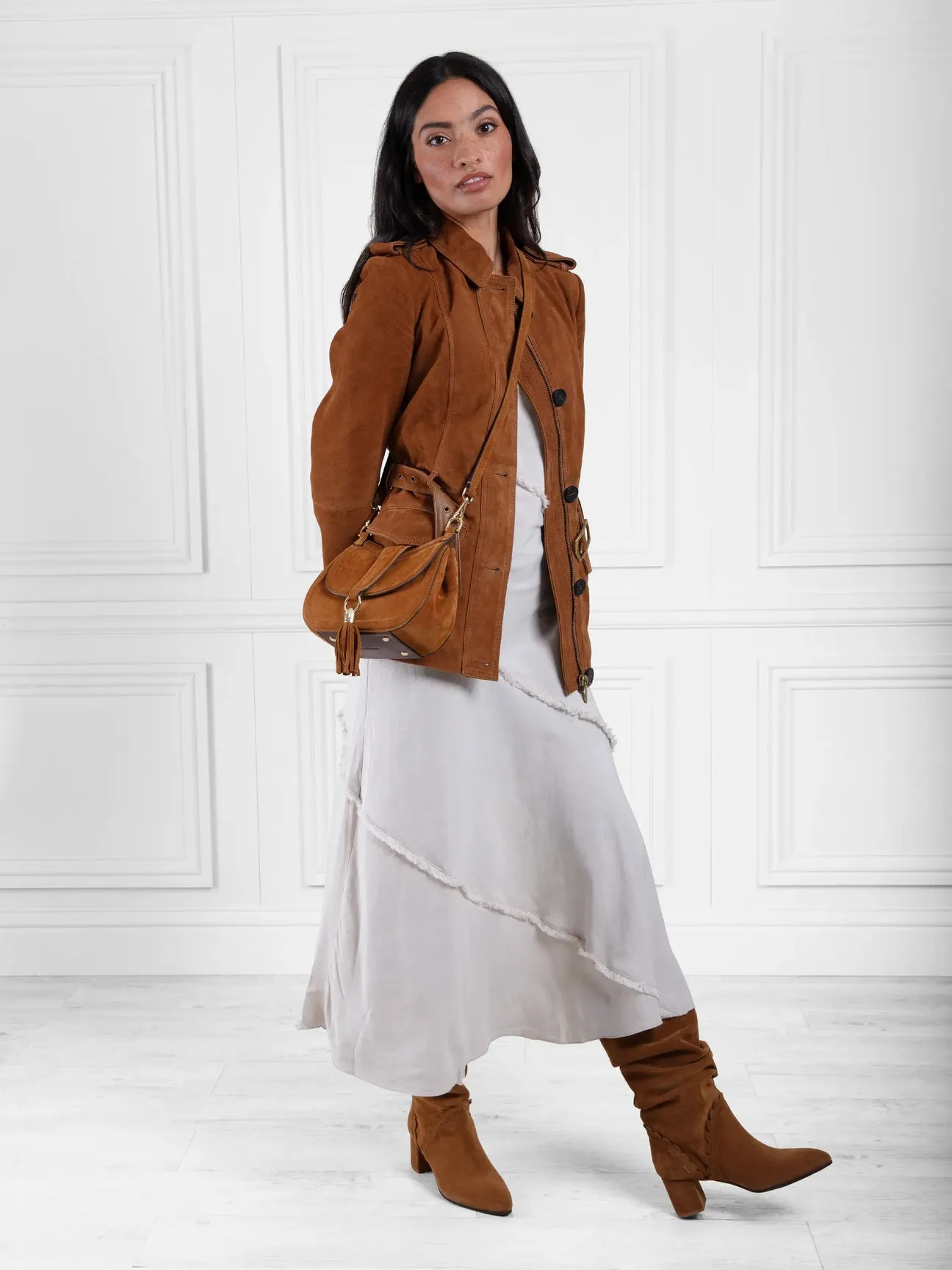 Women’s Bakewell Slouch Boot - Tan Suede