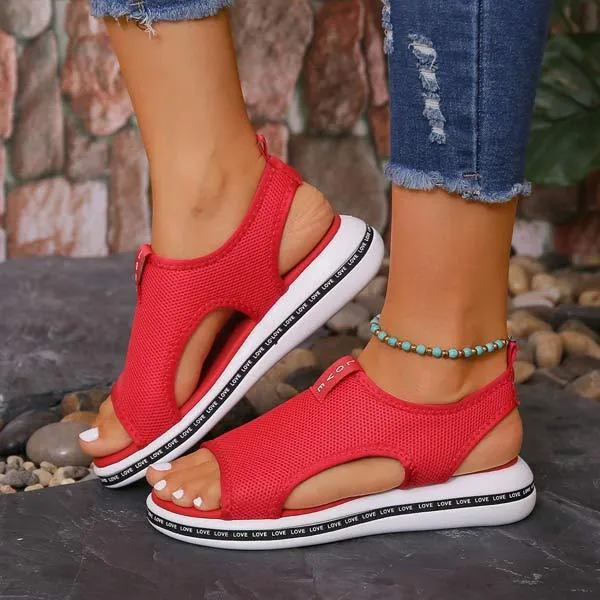 Women's Flat Woven Sandals 09101641C