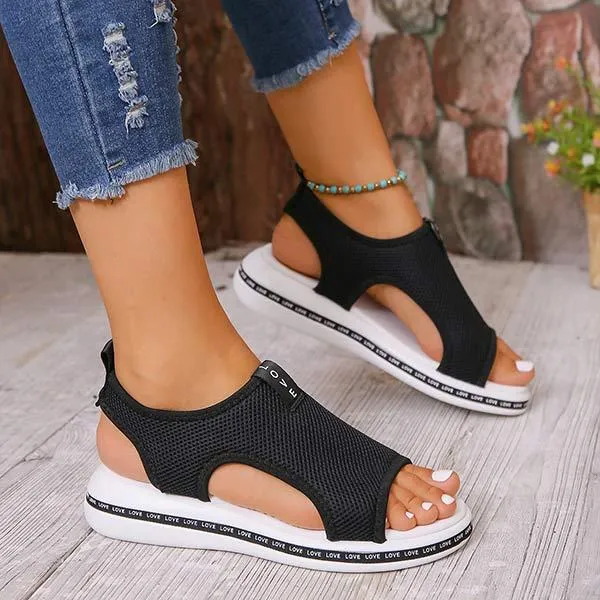Women's Flat Woven Sandals 09101641C