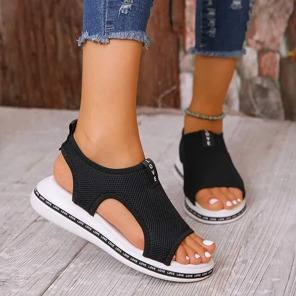 Women's Flat Woven Sandals 09101641C