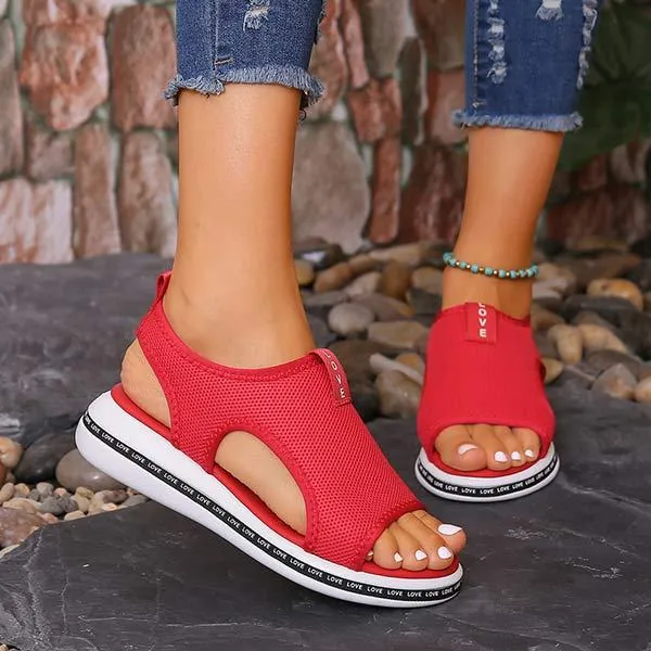 Women's Flat Woven Sandals 09101641C