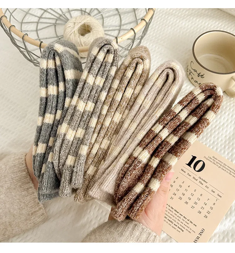 Women's Striped Wool Socks