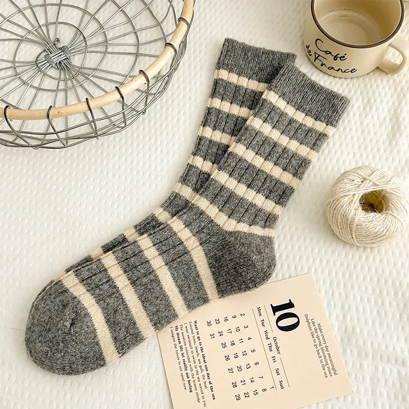 Women's Striped Wool Socks