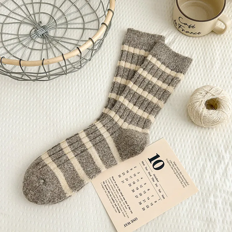 Women's Striped Wool Socks