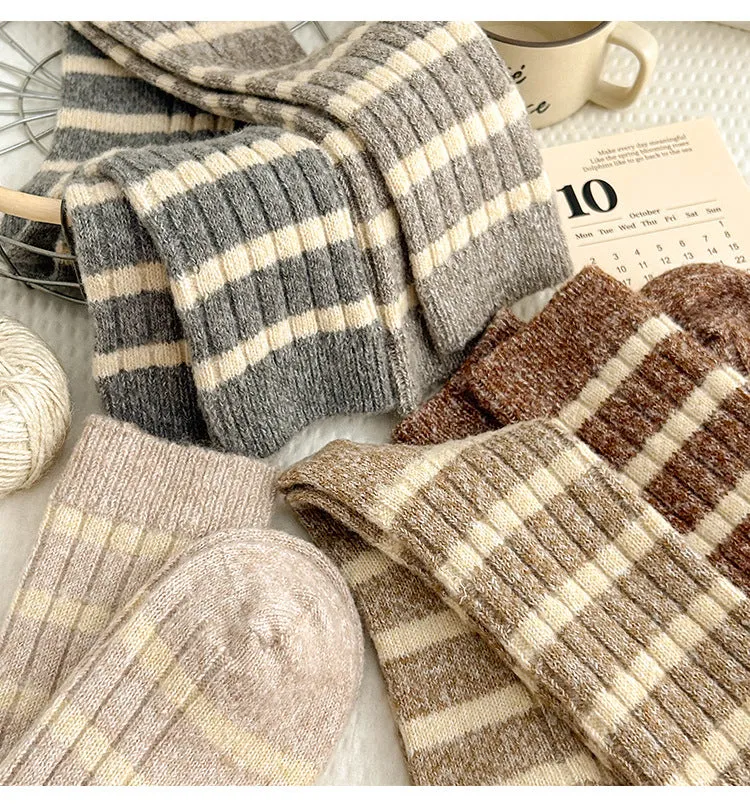 Women's Striped Wool Socks