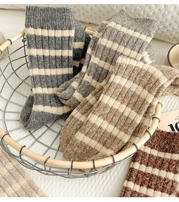 Women's Striped Wool Socks