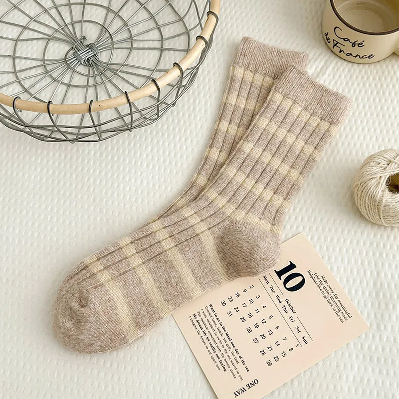 Women's Striped Wool Socks