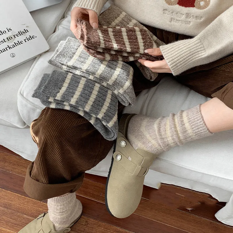 Women's Striped Wool Socks